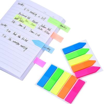 China Self Adhesive Colorful Transparent Pet See Rectangle Arrow Plastic Sticky Notes for sale