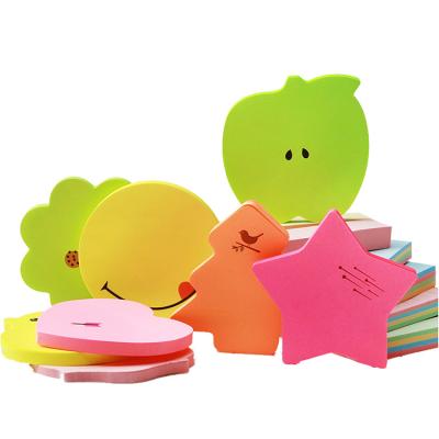 China Self Adhesive Custom Printed Cute Different Shapes Block Cute Sticky Notes With Logo for sale