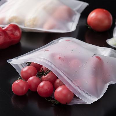 China Sustainable Reusable Universal Ziplock Bag Storage Food Grade Storage Bag White Organizer Food Storage Ba for sale