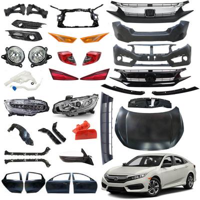 China Aluminum For Civic Japanese Auto Plastic Parts Grill Tail Light Headlight Bumper Car Other Auto Parts For Honda Civic 2016 2017 2018 2019 for sale