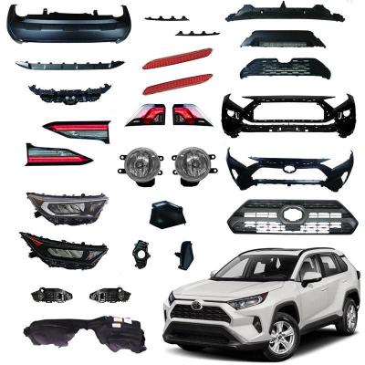 China Aluminum For Toyota Car Body Parts Front Bumper Grill Tail Light Headlight Car Accessories Auto Replacement Parts For Toyota Rav4 2019 2020 for sale