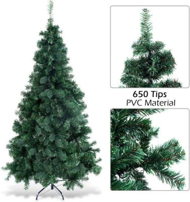 China Indoor Outdoor 6Ft Eco-Friendly PVC Artificial Christmas Tree W/Stand Holiday Season Green for sale