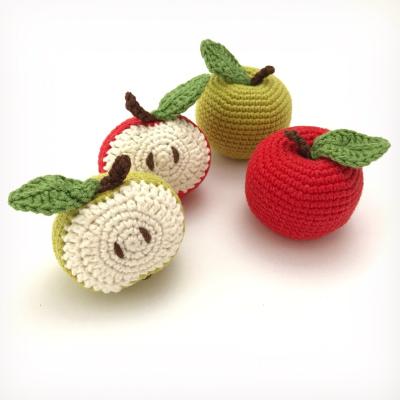 China Handmade Plush Crochet Play Food Toys Baby Educational Toys Knitted Pattern Amigurumi Food Crochet Fruit Vegetables Play Food Toys for sale