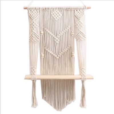 China Minimalist Tapestry Woven Tapestry Cotton Rope Style Wall Hanging Bohemian Decoration for sale