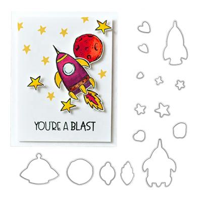 China Europe Flounder Die Cut Scrapbook Die UFO Planet Stamp For Craft Die Cut Art Embossing Card Making Stencil With Paper Dies for sale