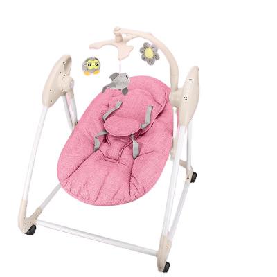 China Contemporary Cradle Bouncer Baby Swing Music and Hanging Toy Foldable Electric Remote Control Rocking Chair for sale