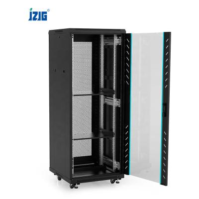 China Server Room/Network Cabling/Data Center Server Rack New Product Floor Standing Glass Door 600*600 27U Rack Server Cabinet for sale