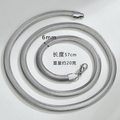 China CLASSIC Snake Fashion Herringbone Chain Jewelry Flat Stainless Steel Chain for sale