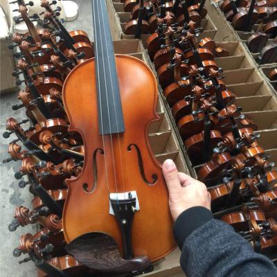 China Solid flawless wholesale top quality solidwood violins equipment with free violin case for sale