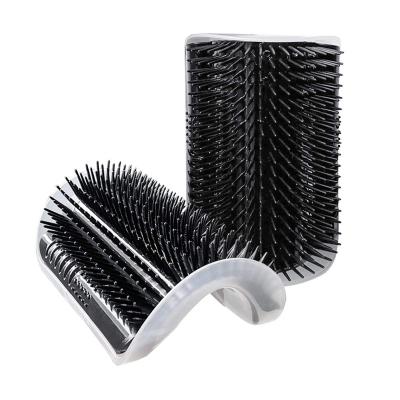 China Viable Hot Sale Cats Hair Massager Brush Wall Wedge Brush Cat Massage Self Groomer Comb for sale