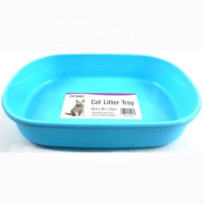 China Reusable Plastic Stored Cat Litter Box Rectangle Cat Litter Sifting Tray for sale