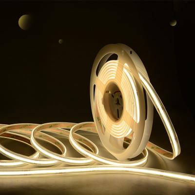 China Without Area 8mm COB LED Strip Light IP67 Dark Waterproof High Density Flexible Ribbon RA90 3000K 4000K 480 LEDs/m 6500K Led Lights DC24V 5m for sale