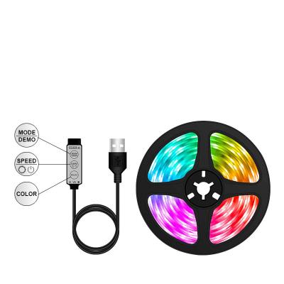 China Residential WIFI 5050 RGB Bluetooth Led Strip Lights 1M-30M 1M-30M Strip 5V TV Backlight Room Decoration USB Led Diode Flexible Diode Ribbon for sale