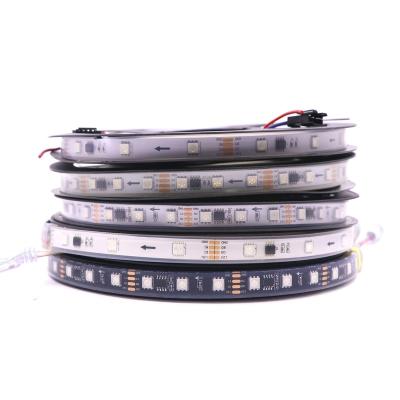 China Residential WS2813 DC5V Led Strip Light Signal Double Individually 30 60 100 144 LEDs Accessible WS2812B Updated Black White PCB for sale