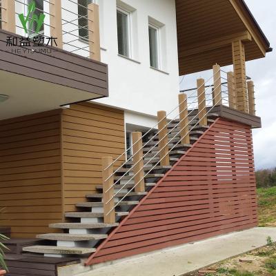 China Easily Assembled Plastic WPC Balcony Fence Wood Plastic Composite Decking Fence for sale