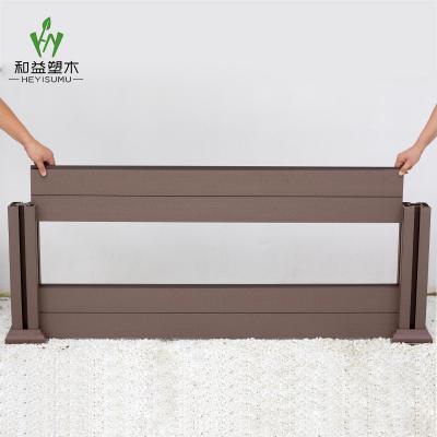 China Easily Assembled Garden Like Wooden Waterproof Outdoor Wpc Plastic Composite Fence Panel for sale