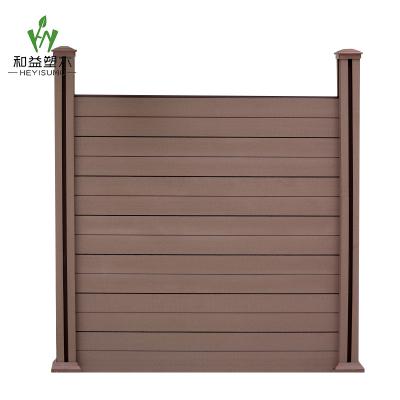 China Easily Assembled Fence Gate Like Wooden Weatherproof Outdoor Wpc Plastic Composite Fence Panels for sale