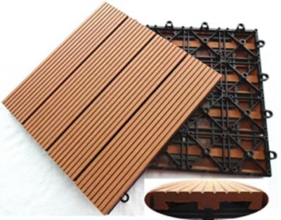 China Modern Wood Plastic WPC Waterproof Interlocking Wpc Decking Tiles for sale