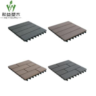 China Easy Installed Interlocking DIY Eco - Friendly WPC Tiles Cheap Price WPC Flooring for sale