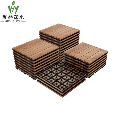 China DIY Contemporary Anti-Slip Outdoor Wpc Composite Decking Wood Tiles for sale