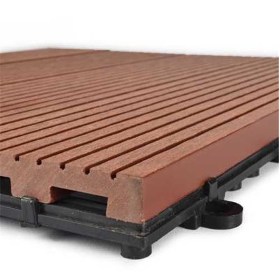 China Cheap Price Minimalist WPC Composite Interlocking WPC Decking Tiles For Exterior Use for sale