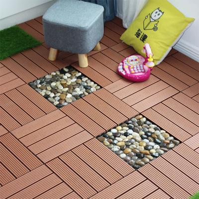 China 30x30cm Easy Maintenance Wpc Waterproof Non-slip Dancing Platform Interlocking Wooden Flooring Panels Slabs for sale