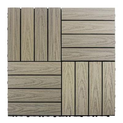 China Traditional Waterproof Interlocking Outdoor WPC Composite Flooring WPC Tiles for sale