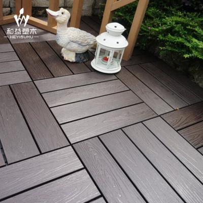 China Modern WPC Composite Flooring Interlocking Exterior Deck Tiles for sale