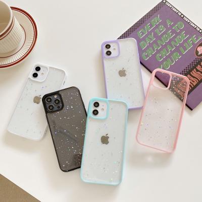 China Anti-fall For iPhone 12 Mini Cover Sparkle Glitter Phone Case Candy Color Clear Sparkle Glitter For iPhone 13 Pro Case for sale