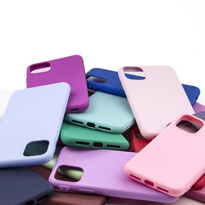 China Anti-drop 1.5mm TPU Matte Black For iPhone 12 11 X XS Silicone Covers Skin Cover Shock Proof Soft TPU Rubber Cases For iPhone 13 Color TPU for sale