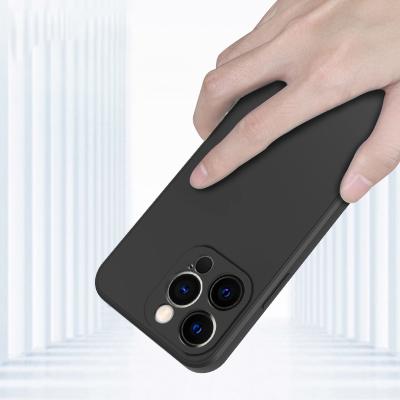 China Anti-drop For iPhone 12 Case Silicone Lens Cover Black Camera For iPhone 13 Silicon Case With Camera Protector for sale