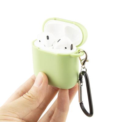 China Anti-drop For Airpod 1/2 Holder Case Silicone Key Chain Ear Hooks Holder For Airpod Pro Case Soft Rubber With Hook for sale