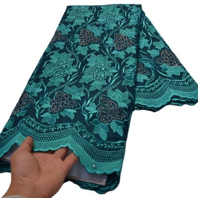 China Viable Swiss Voile Nigeria Lace With Stones African Korean Baby Lace Cotton Swiss Lace Fabric for sale