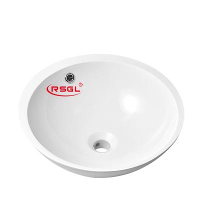 China Durable High Quality OEM Basin Bowl Round Artificial Stone Hand Wash Sink for sale