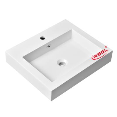 China Durable Made In China With High Quality Stone Basin Countertops Small Corner Resin Wash Basins for sale