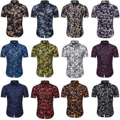 China Wholesale China Supplier Summer New Anti-pilling Fashion Color Men's Casual Slim Short Sleeve Shirt for sale