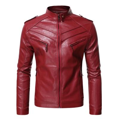 China Latest Factory Outlet Design QUICK DRY Winter Fashion Fitted Mens Leather Jacket Wholesale for sale