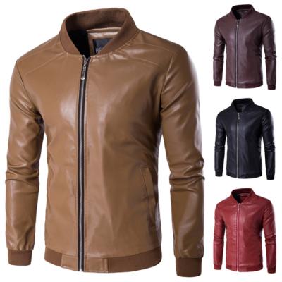 China 2021 Latest Zipper Design QUICK DRY Leather Jacket Men's Jacket for sale