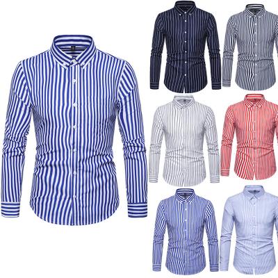 China 2021 NEW Anti-pilling Fashion Collar Design Shirt Hot Stamping Shirt Men's Long Sleeve Shirt for sale