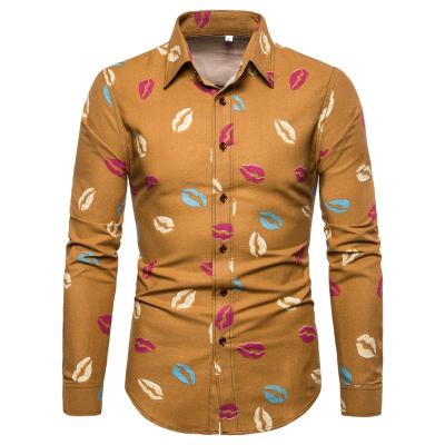 China Anti-pilling New Spring 2021 Men's Long Sleeve Shirt Men's Middle-aged Business for sale