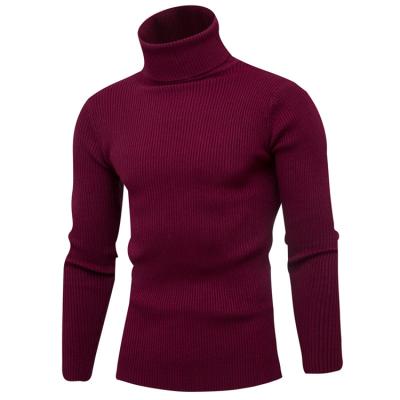 China Wholesale Custom Anti-pilling Mens High Neck Long Sleeve Knit Sweater for sale