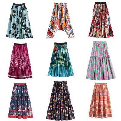 China Wholesale Floral Holiday Fashion Ladies Clothing Women New Arrival Casual Skirt Plus Size Skirt for sale