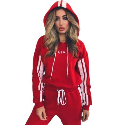 China Wholesale QUICK DRY Color Long Sleeve Casual Two Piece Suit Pants Ladies Hooded Suit For Sports for sale