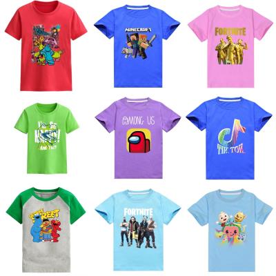 China Wholesale High Quality QUICK DRY 100% Cotton Kids Summer Print T-shirt for sale