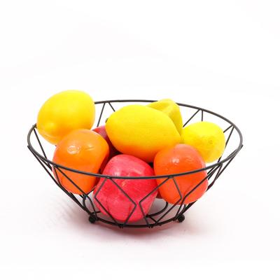 China Factory Made Gold Stocked Diamond Decorative Iron Fruit Basket Diamond Decorative Food Display Gold Fruit Basket for sale