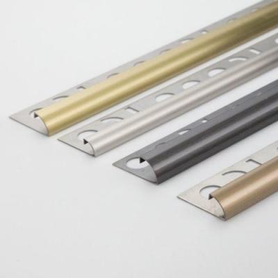 China Best Selling Modern Stainless Steel Tile Trim For Floor And Wall Edges Decoration S Shape Ceramic Junction Panel Wall Edge Trims for sale