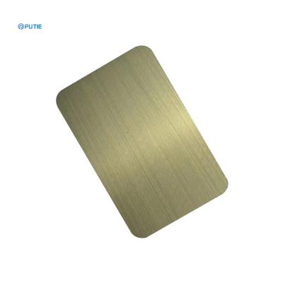 China Furniture Decoration Customized Buffet Restaurant Wholesale Decorative Hairline Grade 304 Stainless Steel Sheet for sale