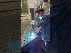 Welding square pipe  metal structure processing