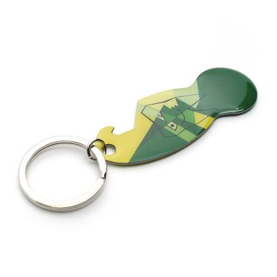 China Supermarket Shopping Cart No MOQ Customized CMYK Printing Europe Shopping Cart Token Opener Key Chain For Dentist's Office Promotion for sale