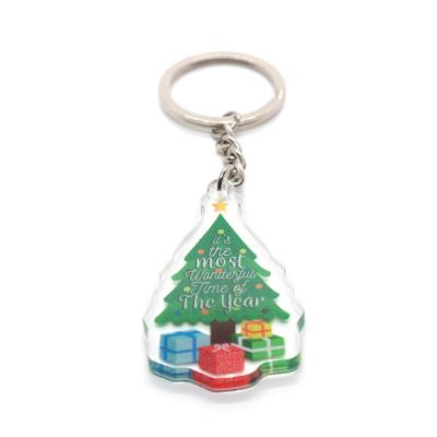 China Souvenir Gifts/Promotion Gifts/Custom Acrylic Christmas Tree Key Chain Giveaways Cheap Souvenir Gifts Company for sale